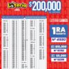 Lotería Nacional 7296 Boletín Oficial