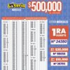 Lotería Nacional 7300 Boletín Oficial